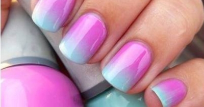 how to do Ombre  nail art at home