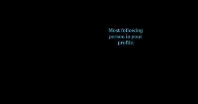 Most following person in your profile.