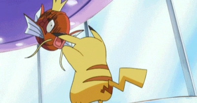 Pikachu just got slapped by a magikarp
