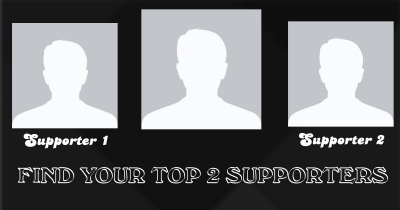 Find your top 2 supporters without whome you are nothing..